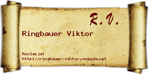 Ringbauer Viktor névjegykártya